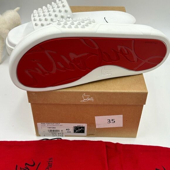 Men’s Christian Louboutin pool fun slides size 43 made in Italy - Picture 5 of 6
